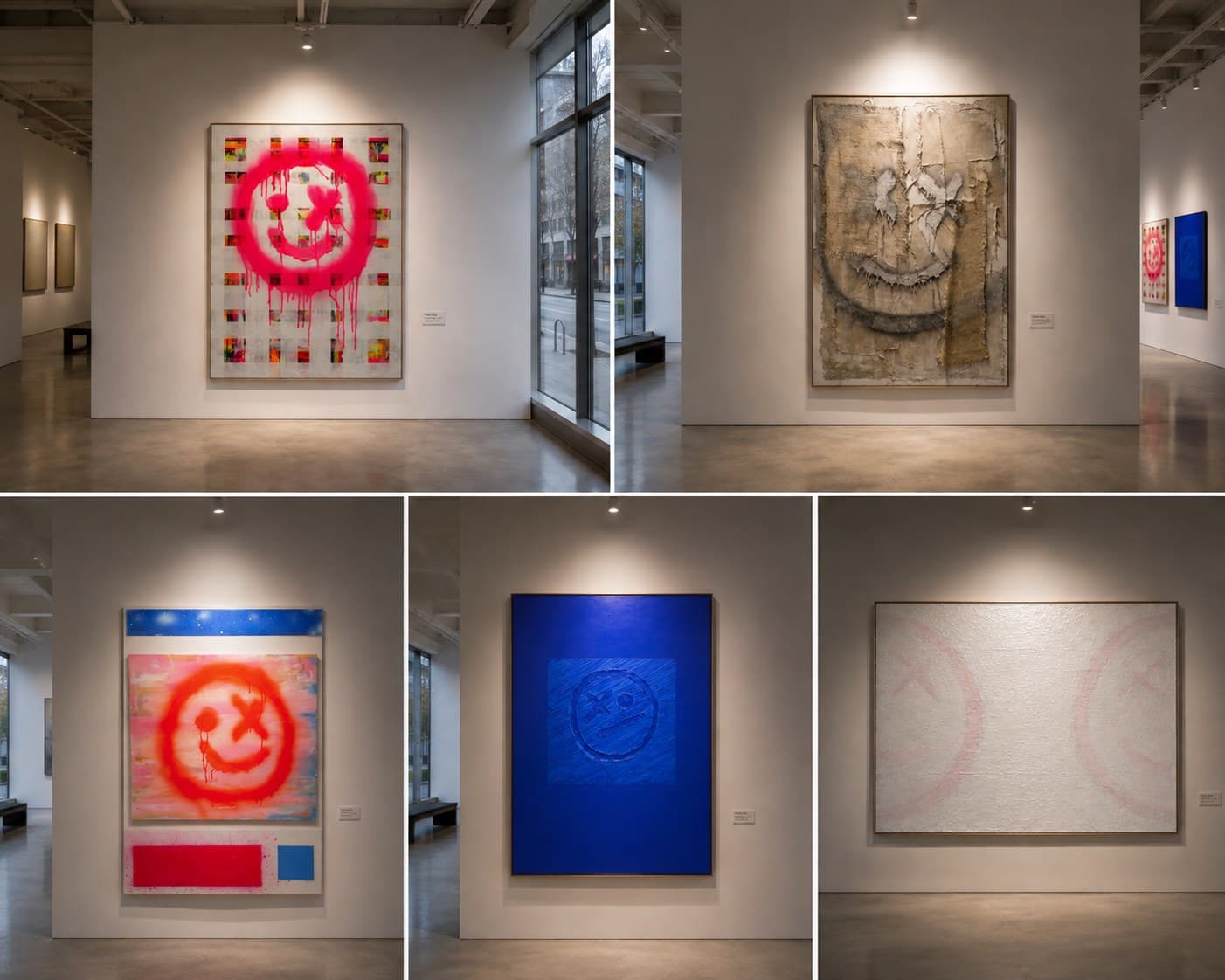 The Smiley X Project, gallery installation views